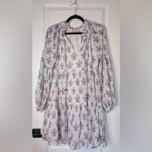 Tuckernuck Oliphant Lavender Atherton Balloon Sleeve Short Dress Size Medium